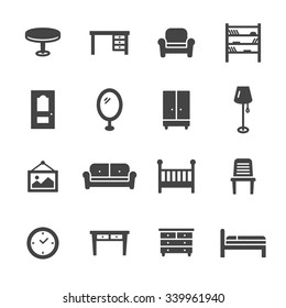 Home furniture icons