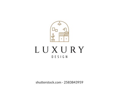 home furniture for interior room logo