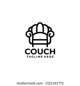 Home Furniture Logo Couch Logo Design Vector
