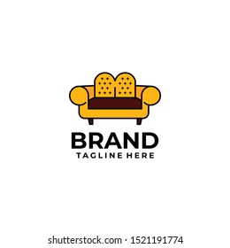 Home Furniture Logo Couch Logo Design Vector