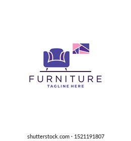Home Furniture Logo Couch Logo Design Vector