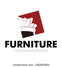 Home Furniture Logo Couch Logo Design Vector