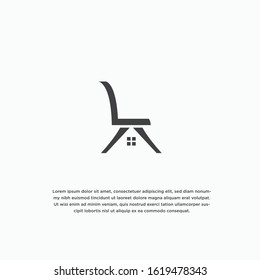 Home furniture logo design template vector illustration