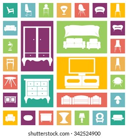 Home furniture, vector.