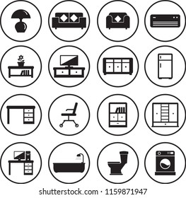 Home furniture vector icons set