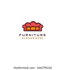 Home furniture vector logo design graphics illustration