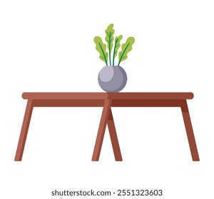 home furniture wood table isolated design