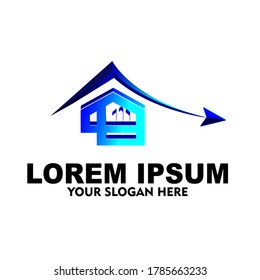plantilla de diseño de logotipo para el futuro del hogar