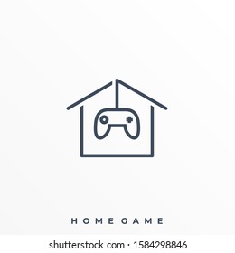 Home Game Illustration Vector Template. Suitable for Creative Industry, Multimedia, entertainment, Educations, Shop, and any related business