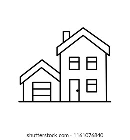 Home and garage icon.  