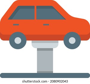 Home Garage Lifts Concept, hydraulic clear floor Vehicle lifter for home garage vector icon design, Motor Vehicle Service and automobile repair shop Symbol, Lorry spare parts Sign, auto mechanic stock
