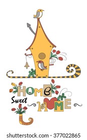 Home and garden decoration style vector background template