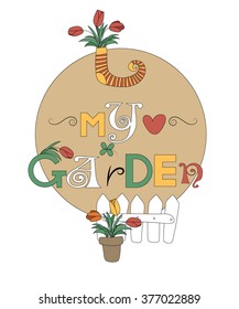 Home and garden decoration style vector background template