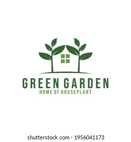 Home Garden Design Logo Template Vector Illustration