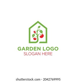 plantilla de logotipo de diseño de jardín de casa
