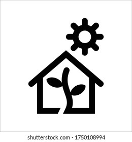 icono del hogar y del jardín eps 10, plantilla de vectores de casa y jardín