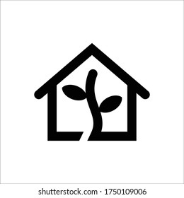 home and garden icon eps 10, house and garden vector template