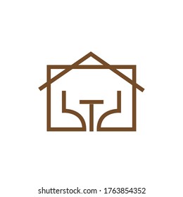 Home garden logo design vector illustration