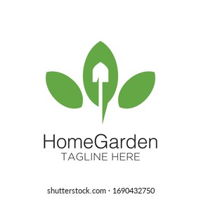 Design-Konzept des Home Garden-Logos Vektorillustration