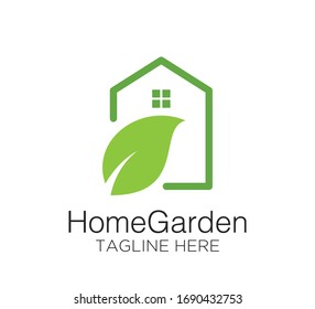 Home Garden logo vector design concept