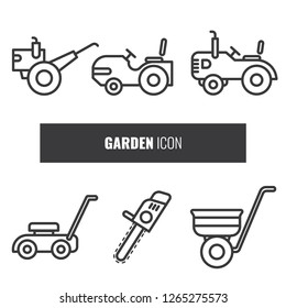 home garden machine design icon template