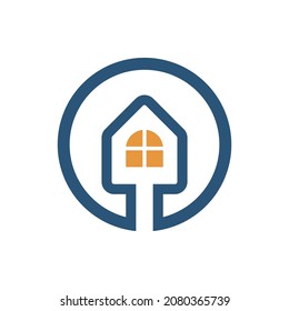 home garden shield and protect logo design concept