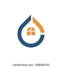 concepto de diseño de logotipo de protección de jardín en casa