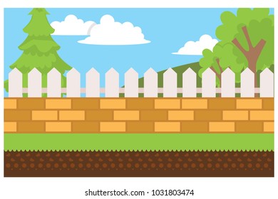 home garden yard, vector illustration