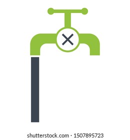 Home Gardening Backyard Water Faucet with Tap Vector Icon