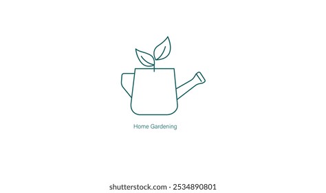 Icono de Vector de jardinería para una vida sostenible y el cuidado de las plantas