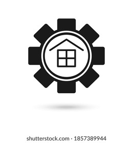 Home Gear Logo Design Template Inspiration. Vector illustration