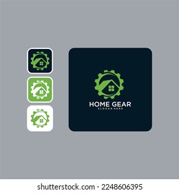 home gear logo design template