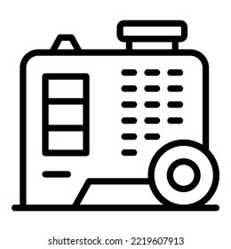 Home generator icon outline vector. Work tool. Drill design