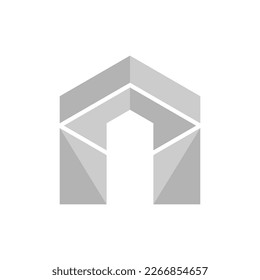 Logo creativo geométrico del hogar