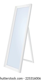 Home glass mirror. vector illustration