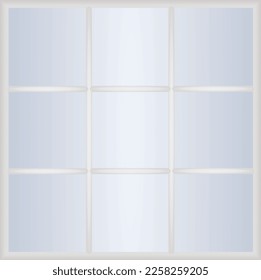 Home glass mirror. vector illustration