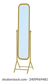 Home glass mirror. vector illustration