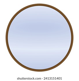 Home glass mirror. vector illustration