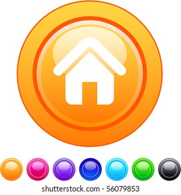 Home glossy circle web buttons.