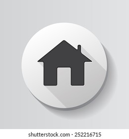 Home Glossy Icon Vector Illustration