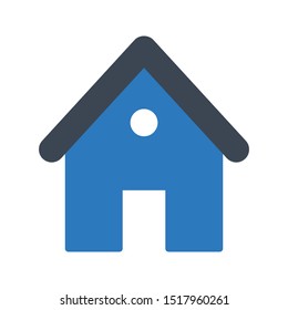 home glyph colour vector icon