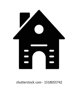 home glyph flat vector icon