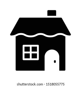 home glyph flat vector icon