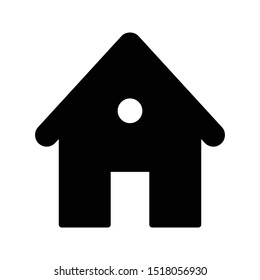 home glyph flat vector icon