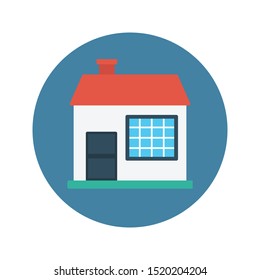 home glyph flat vector icon