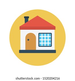 home glyph flat vector icon