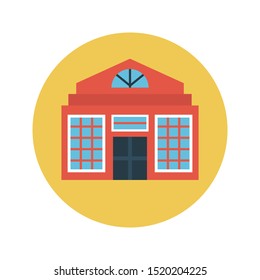 home glyph flat vector icon
