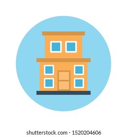 home glyph flat vector icon