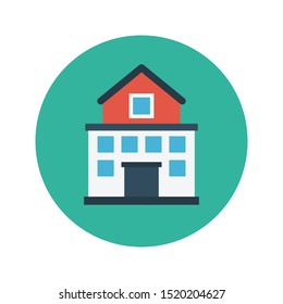 home glyph flat vector icon