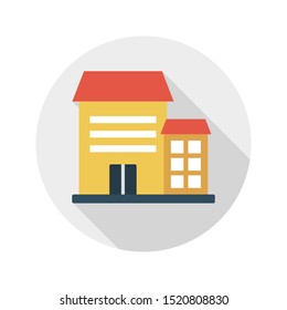 home glyph flat vector icon